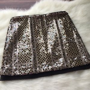 Sequin Forever 21 party skirt.